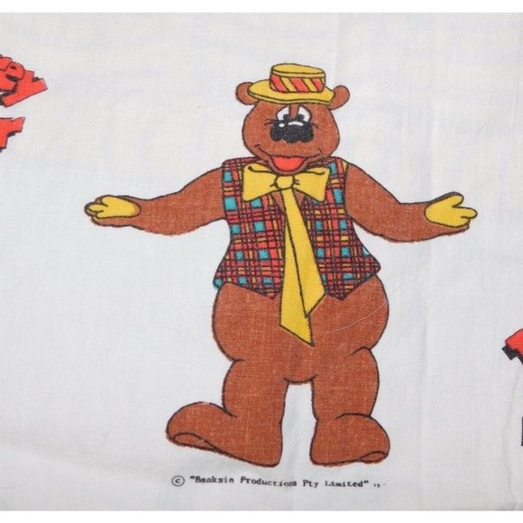 VTG 1990 Australia Kids TV HUMPHREY B BEAR Twin Reversible Duvet Cover - Picture 10 of 12